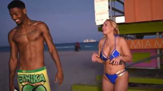 beach - Bikini Cougar Mellanie Gets Stretched By BBC