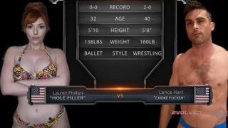 rough - Wrestling Match With Lauren Phillips