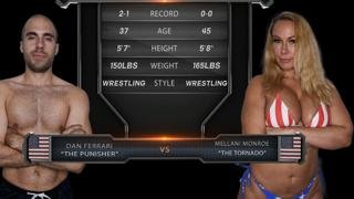 big tit - Wrestling Match With Mellanie Monroe